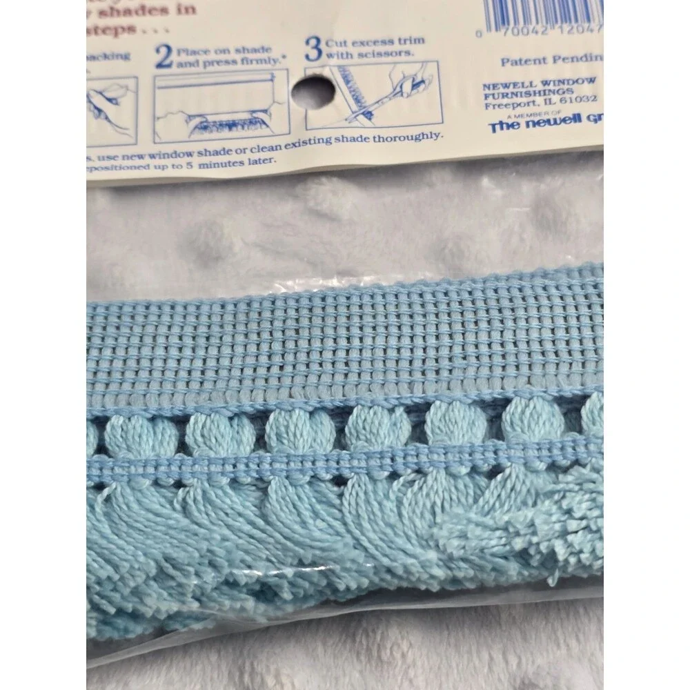 Vintage Fringe Teal Newell New Accents On Shades Self Adhesive Window Shade Trim